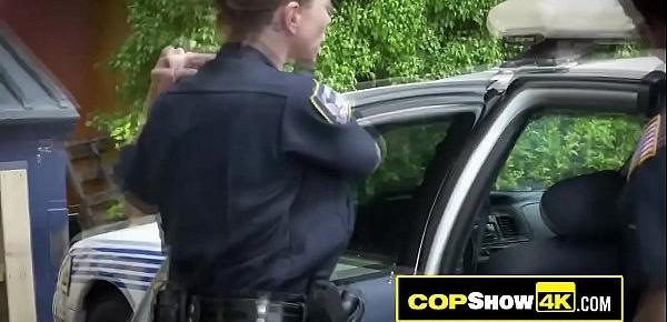  Hardcore BBC blowjob on the streets by a horny MILF officer!